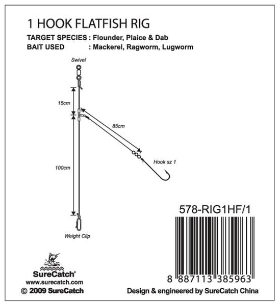 SureCatch 1 Hook Flatfish Rig - Corrib Tackle | Fishing • Shooting ...