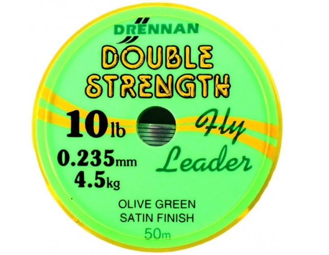 Drennan Double Strength FLY leader verde oliva satinato 50m 