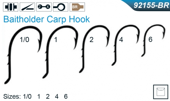 Mustad Beak Baitholder Hooks 92155 - BR - Size 6 - Corrib Tackle